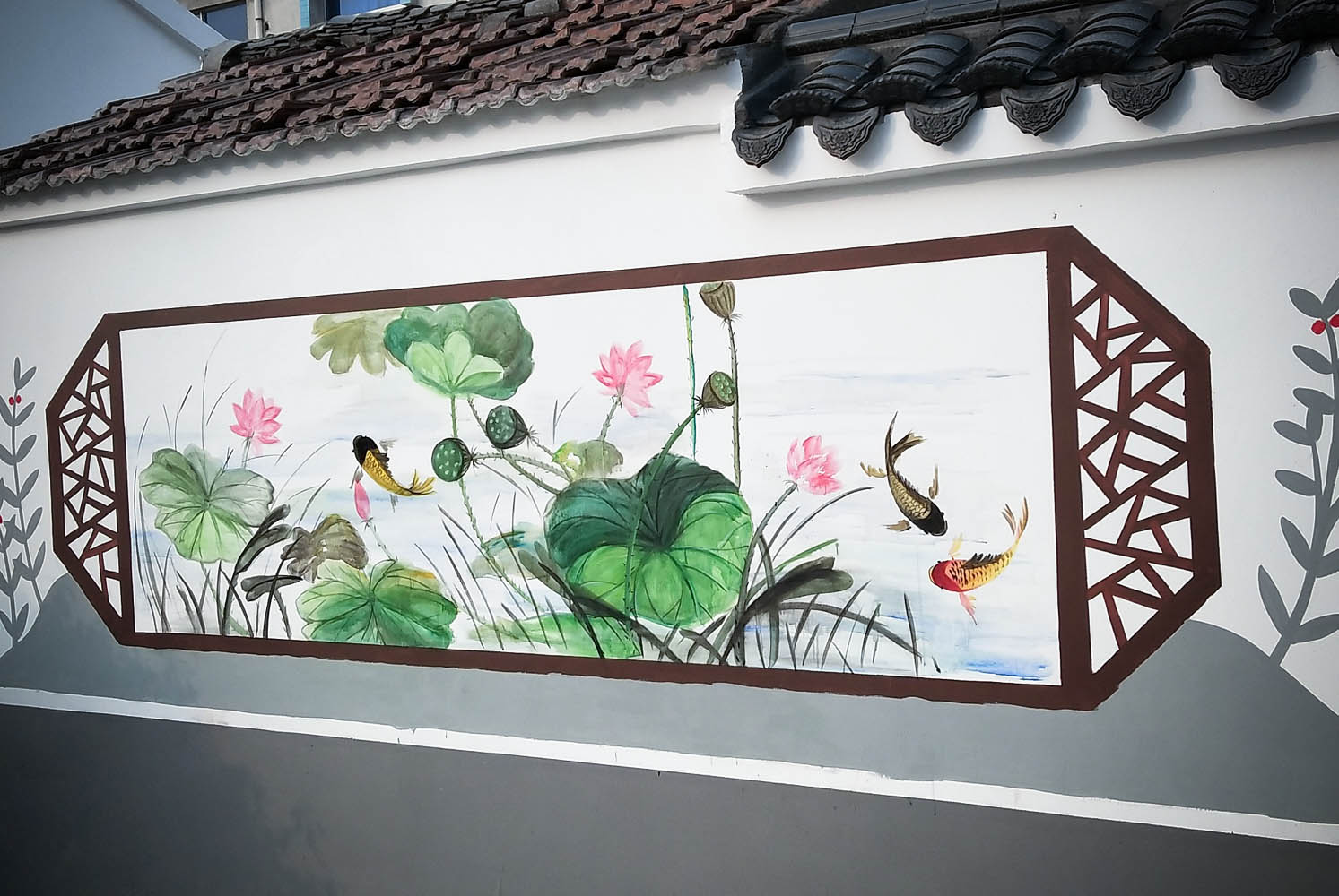 美丽乡村手绘墙设计